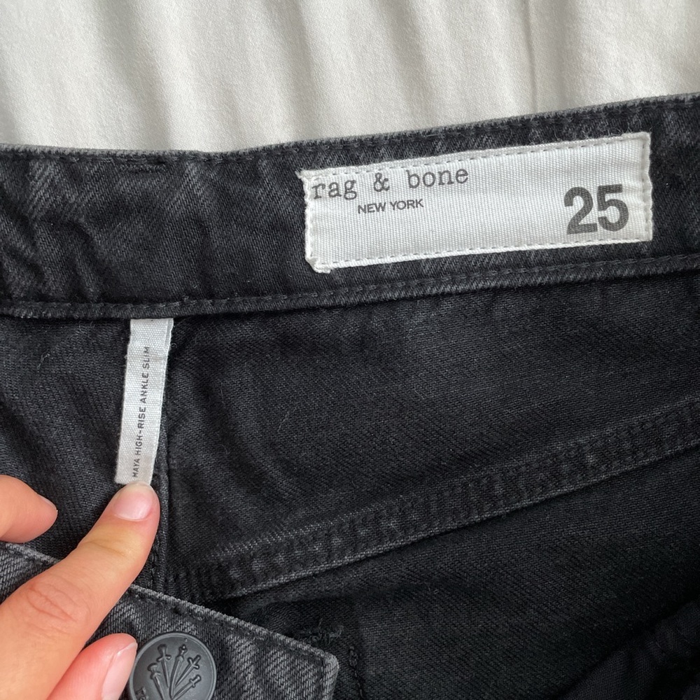 Rag& bone Maya high rise ankle slim jeans 25 - Picture 3 of 3